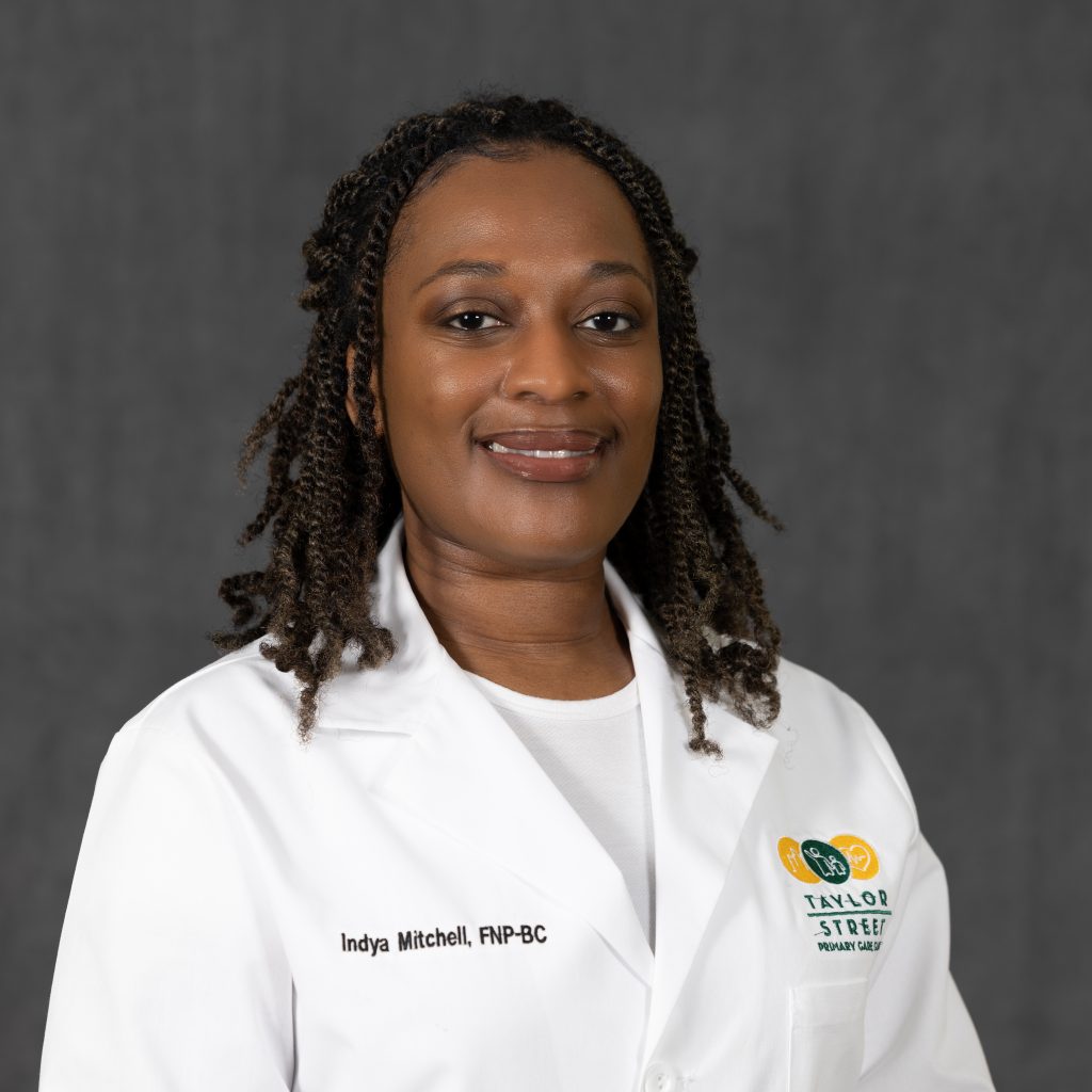 Taylor Street Primary Care Clinic to the team, Indya Mitchell.